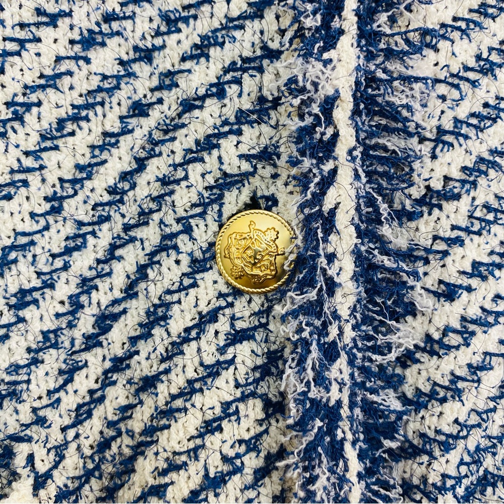 J.Crew Collection Cropped Lady Jacket in Textured Cotton Sz Small - Picture 5 of 9